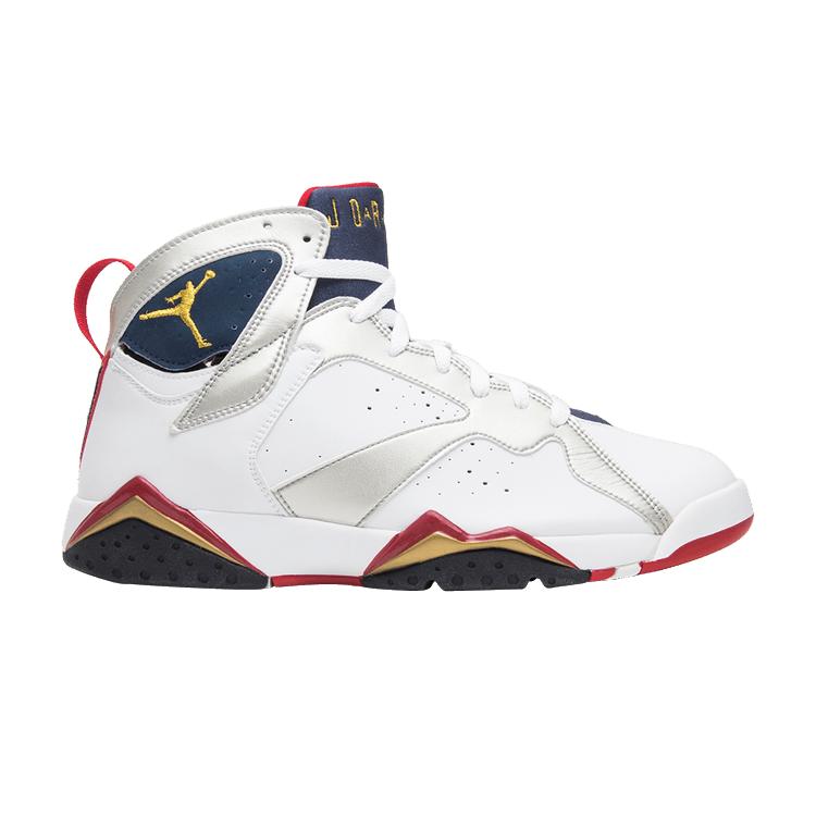 

Air Jordan 7 Retro Olympic 2004 Men Sneakers White Metallic-Gold-Midnight-Navy-True-Red 304775-171