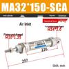 Mini Stainless Steel Pneumatic Cylinder MA Series (16-40mm Bore, 50-200mm Stroke)