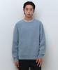 [Victoria Wool] Minimal Ribbed Crew Neck Knit [Sky Blue]