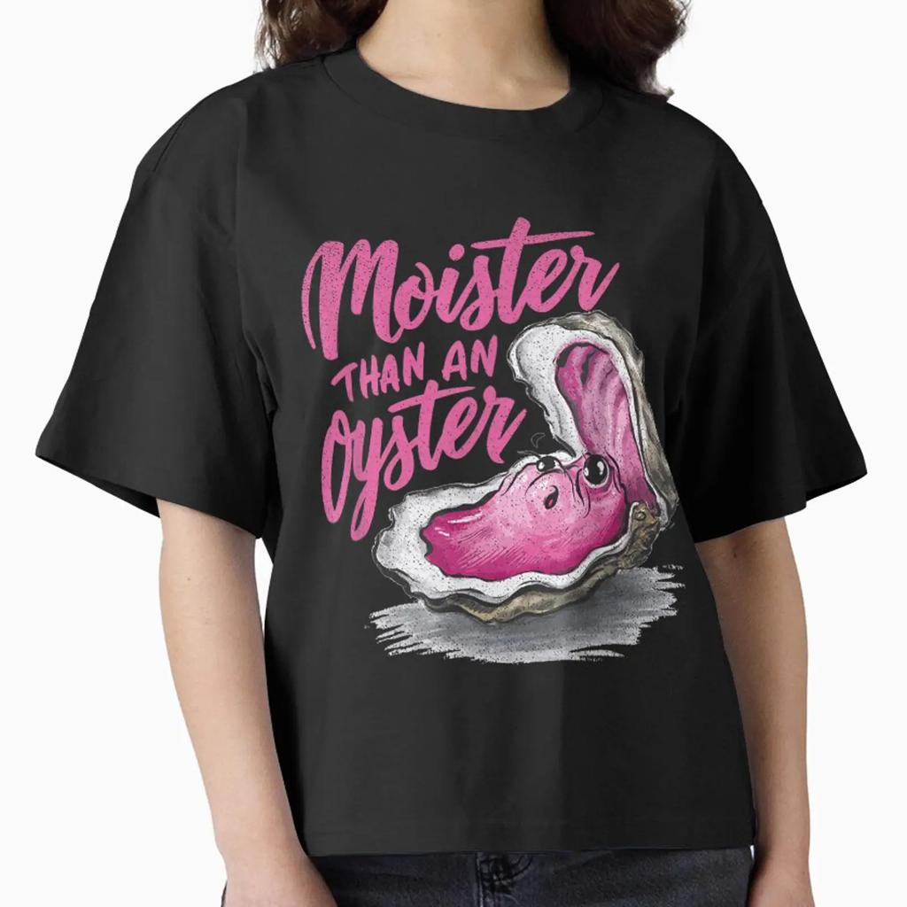 Feuchter als eine Auster Auslösen Lustige Schalentier-Auslöser Kasten-T-Shirt Vintage Stilvoll Herren Atmungsaktiv Bequem