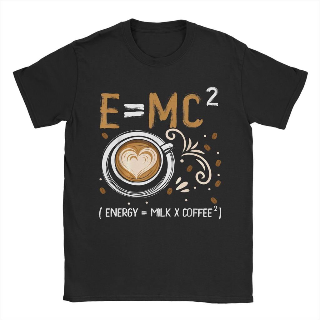 Unisex Unisexs Tshirt Emc2 Energy Coffee Vintage Pure Cotton Tee Shirt Short Sleeve Nerd T Shirt Round Collar Clothing Party