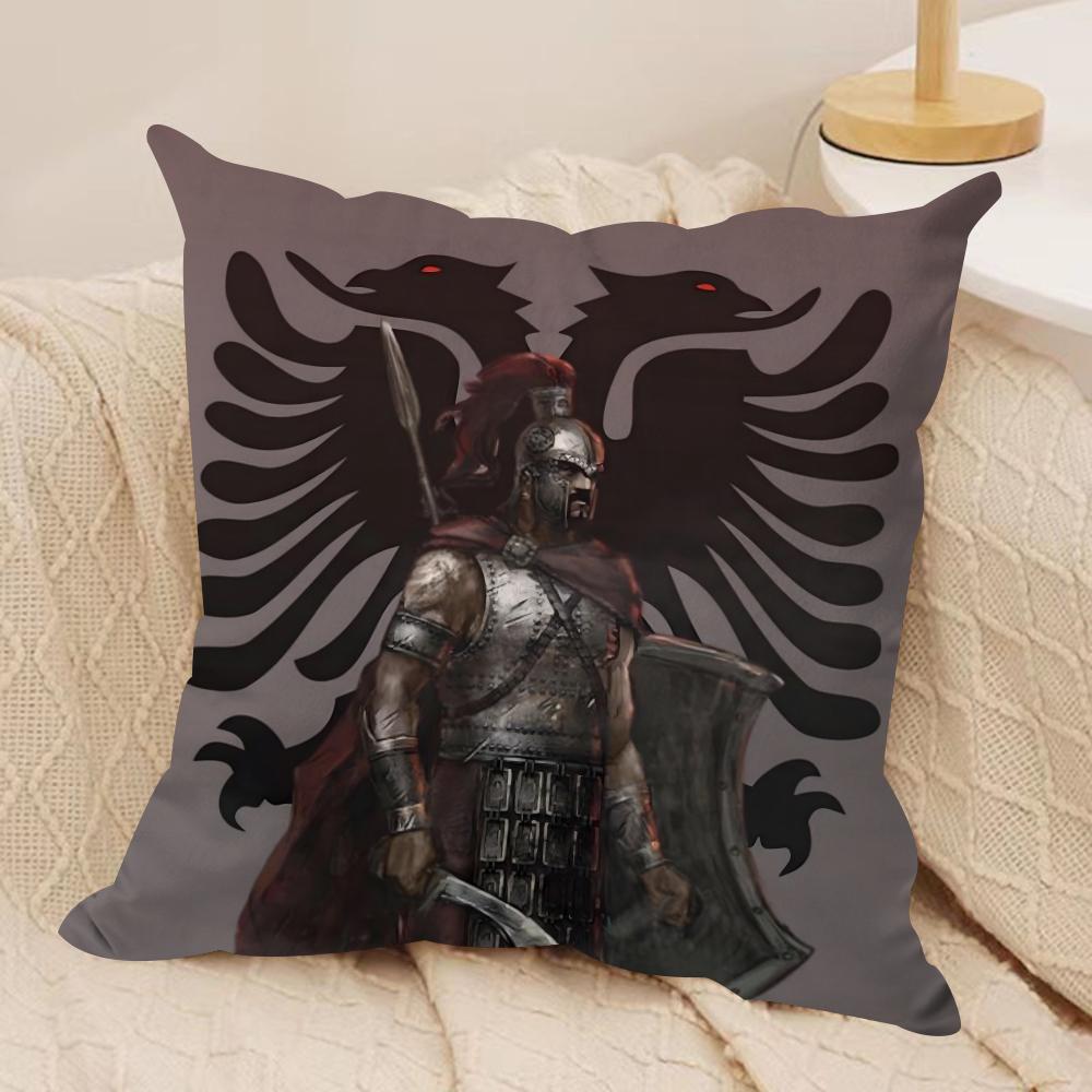 

AAlbaniaS Flag Cushion Cover Short plush Doublesided Print Square Throw Pillow Covers Sofa Home Cushion Decor 30x30cm