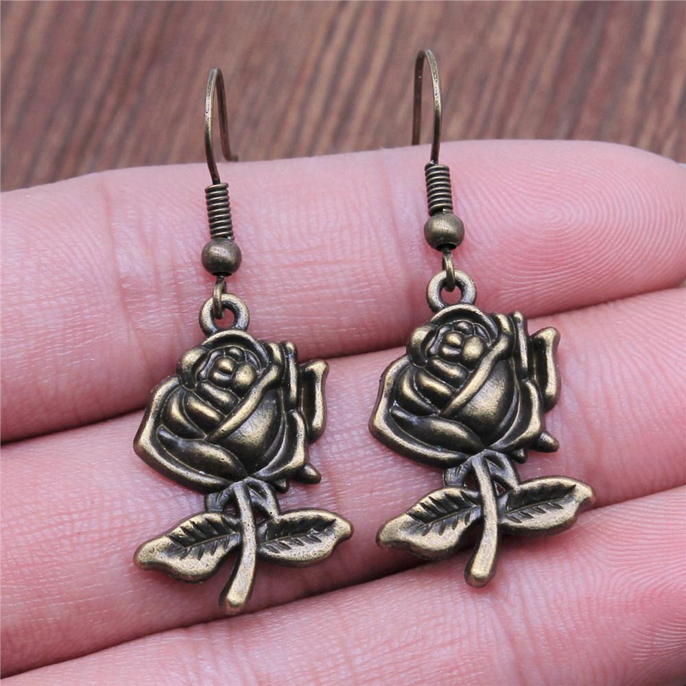 Drop & Dangle Earring Plant Flower Wedding Jewelry FindingsEarring Size 18x19mm QE019