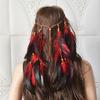 Boho Feder Stirnband Hippie Stirnband Gypsy Feder Accessoires für Frauen Accessoire Kostüm Ind T2W8