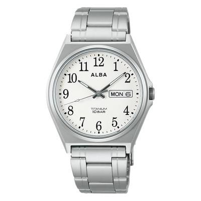 Seiko Watch Alba Men's Watch Quartz Titanium Water Resistant for Daily Use (10 ATM) Analog SEIKO ALBA (Titanium (AEFJ410))