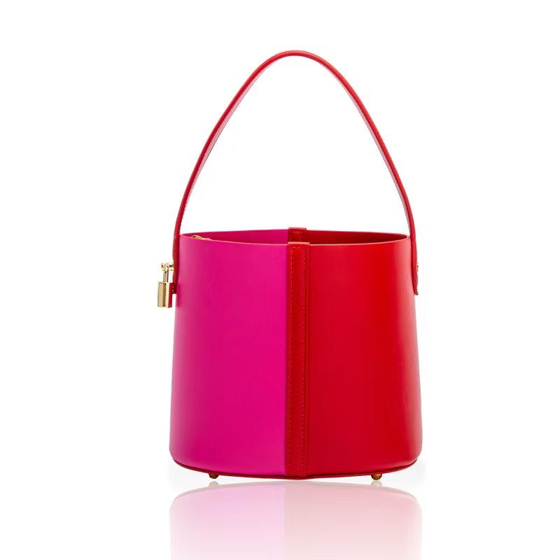 CHCH Fashion Simple Dual-color Casual Daily Wear Versatile Women s New Bucket Bag Handbag синий