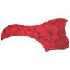 2 ks Akustický kytarový pickguard Folk Ochranná deska proti poškrábání Náhrada pro 3841in Celuloid(Červené
