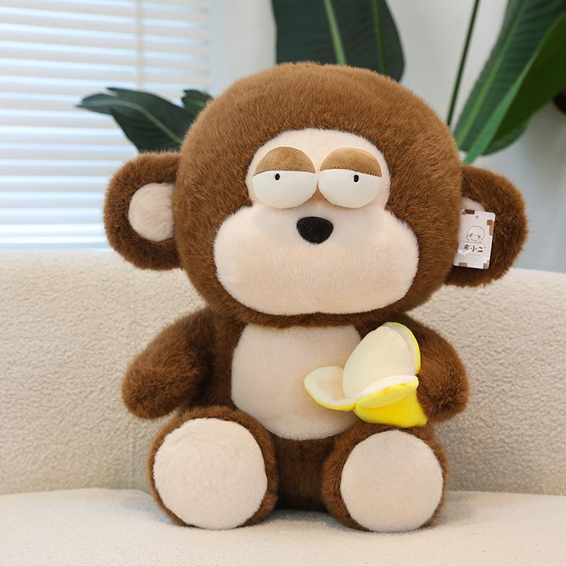 

Eye Creative Monkey Plush Toy Fashion Comfortable Cute Cartoon Pillow Throw 35cm/13.78in коричневий