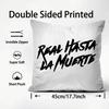 H-Hasta La M-Muerte Hot Cushion Cover Plush Fabric Soft Double-Sided Printed Sofa Warm Winter Home Child Gift Pillow Case
