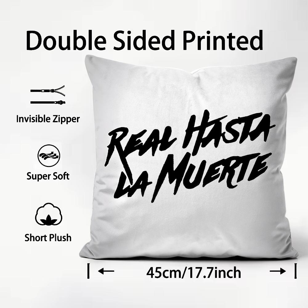 

HHasta La MMuerte Hot Cushion Cover Plush Fabric Soft DoubleSided Printed Sofa Warm Winter Home Child Gift Pillow Case 30x30cm