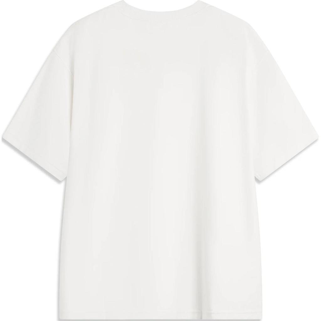 Li Ning Chinese Culture Series Solid Color Comfortable Breathable Short Sleeve T-Shirt Men T-Shirts Off-White AHSU329-1