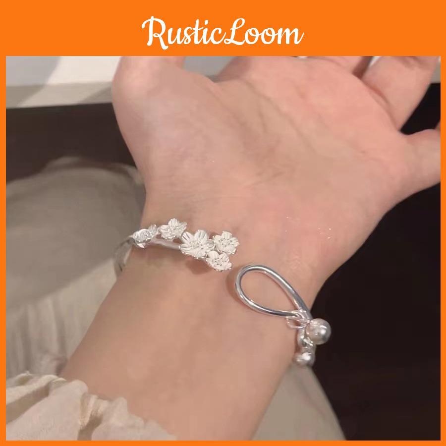 Gorgeous Of Lily The Valley Floral Bracelet Adjustable Open End Chic Jewelry Womens