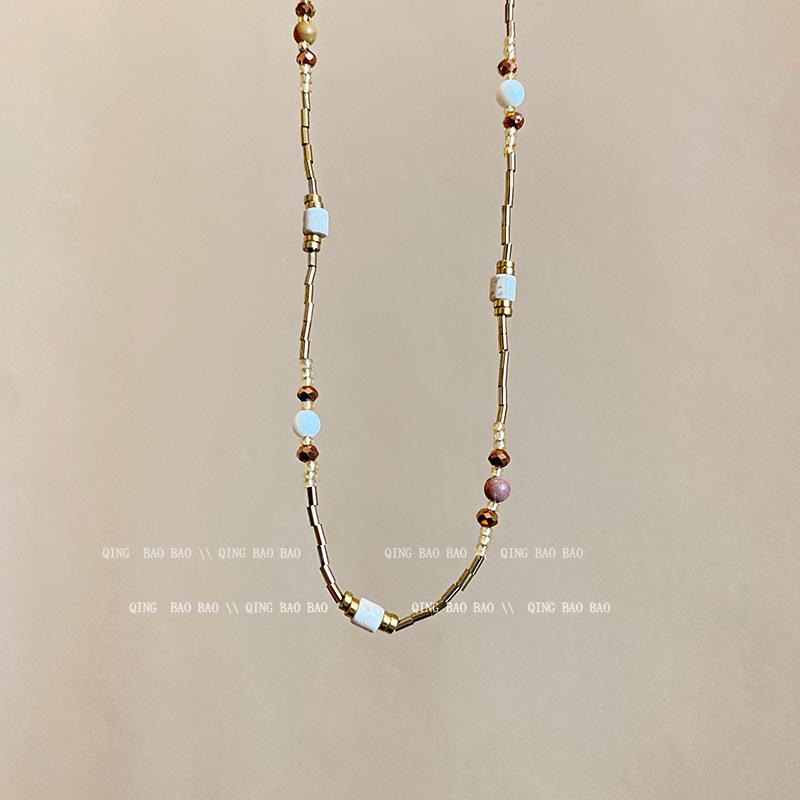 Zen Retro Chinesische Keramik Halskette - Handgewebtes Nischendesign für Frauen