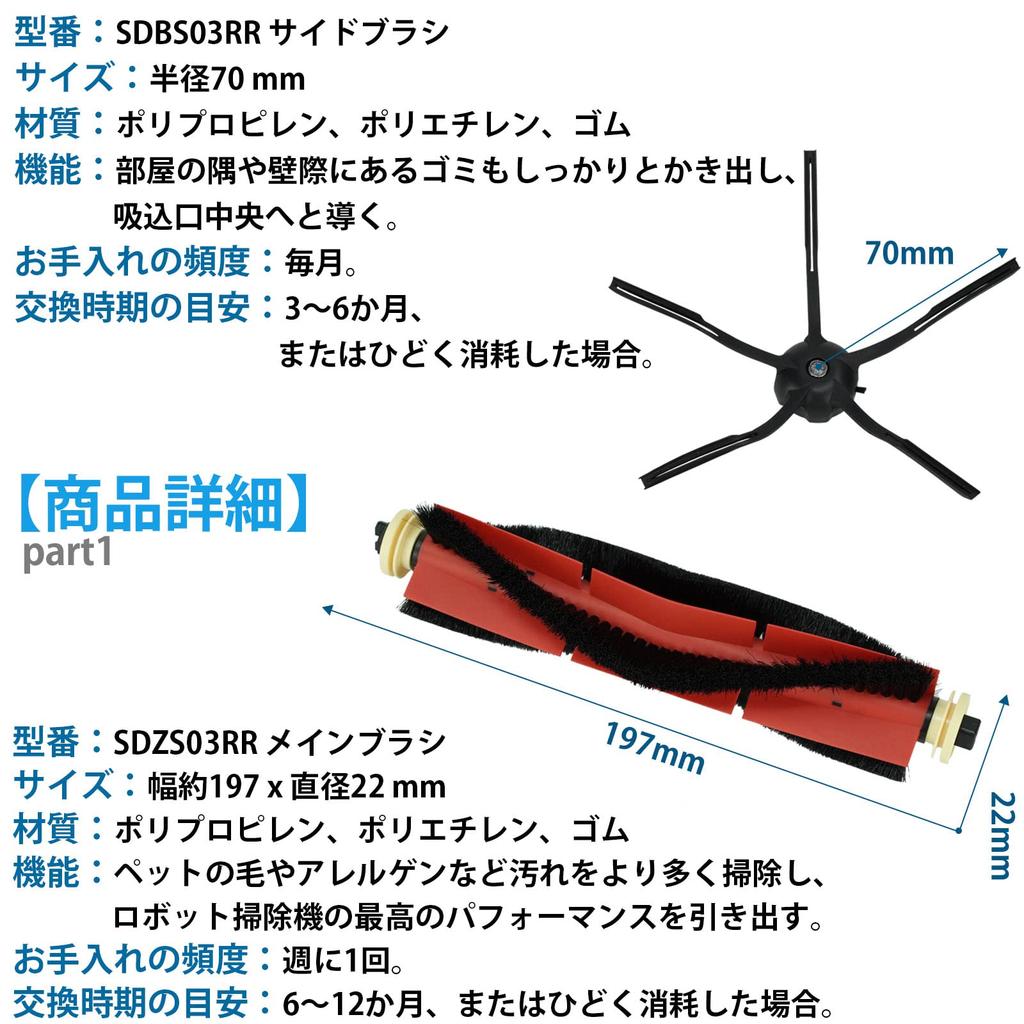 BBT E5 Robot Vacuum Accessory Set: E4 Side Brush, S6 Pure Mop Cloth, S6 MaxV Main Brush, S5 Max Air Filter, Mop Filter (11-Piece Set)