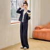2025 Spring Fashion: Chic Cardigan and Wide-Leg Pants Set for a Youthful Look - AH2650