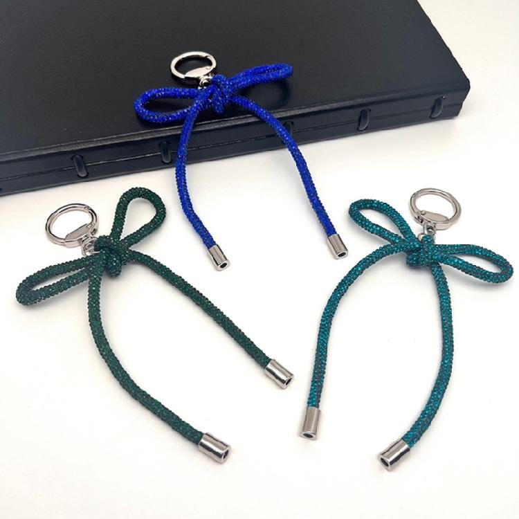Fashion Forward Rhinestones Bowknot Key Chain Trendy Rhinestones Bowknot Key Chain Charm Stylish Keyrings Pendant