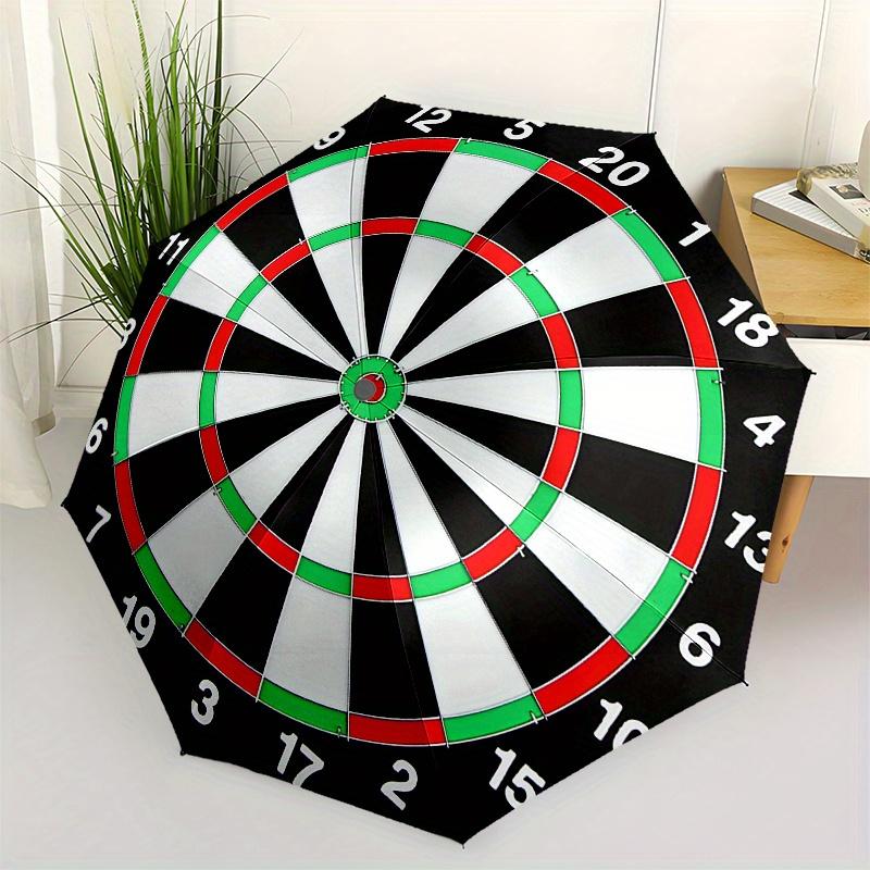 Official Professional Dartboard with Numbers and Colored Segments for Precision Darts Games Umbrella, Cute Umbrella with Cute Design, Portable 3-Fold