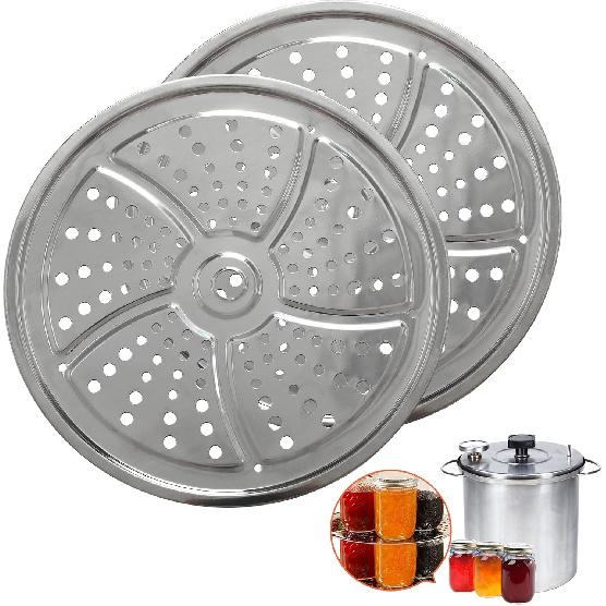 2Pack Stainless Steel Canner Rack - 11-Inch Pressure Cooker Rack for Pressure Canner - Compatible with Presto, All-n and More Metallic
