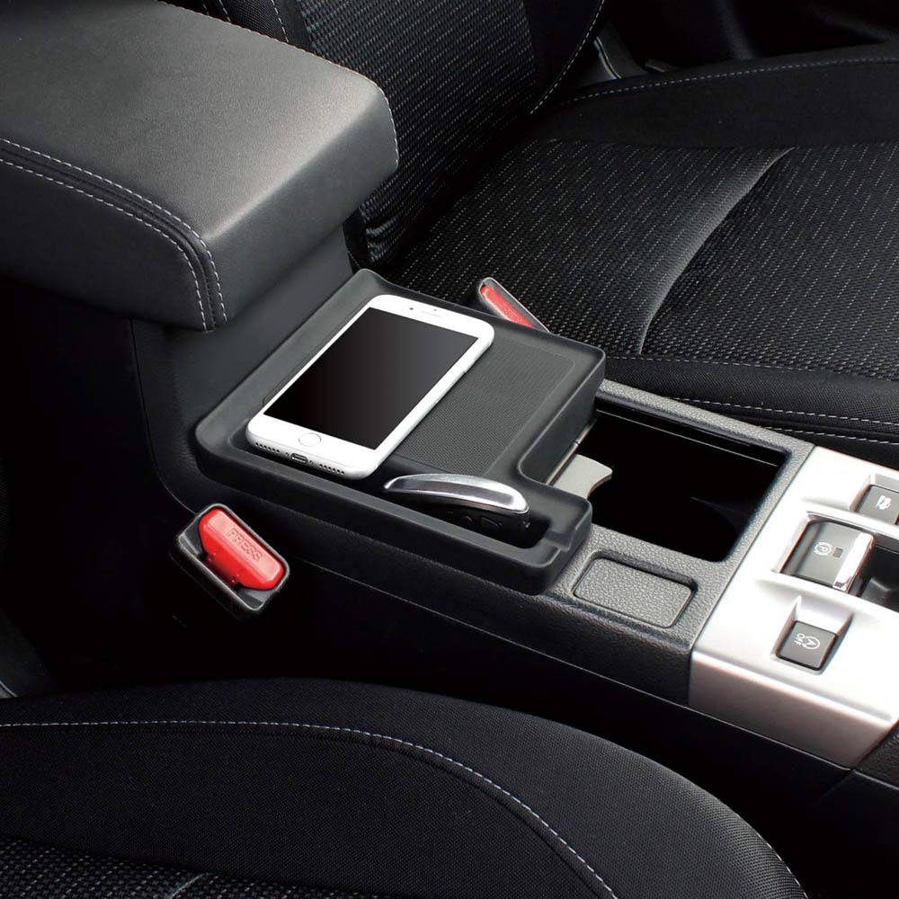 Tsuchiya Yac Console Tray for Subaru VM Series Vehicle-Specific Levorg, Black, SY-SB5