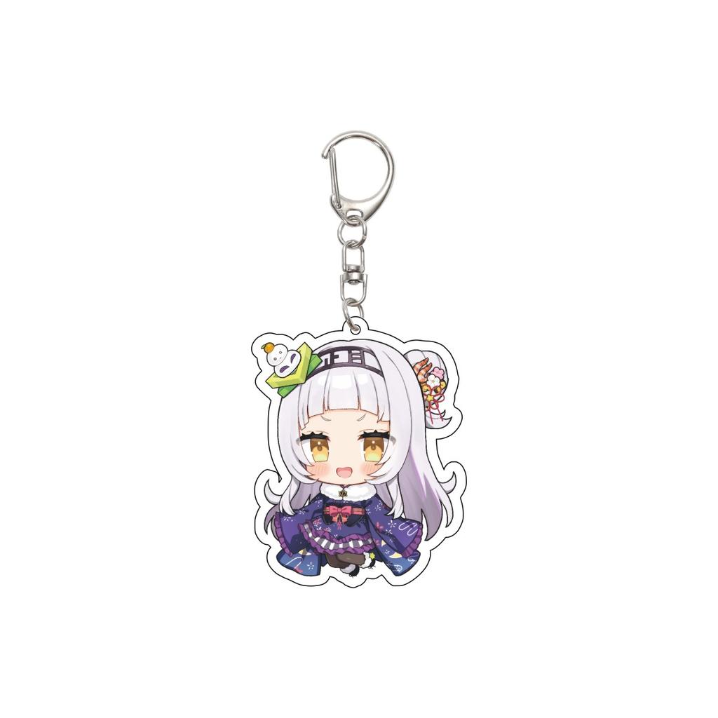 55MM Anime hololive Keychain Tokino Sora/Robocosan/Ōokami Mio/Shirogane Noel Key Chain Acrylic Model Plate Christmas Gifts