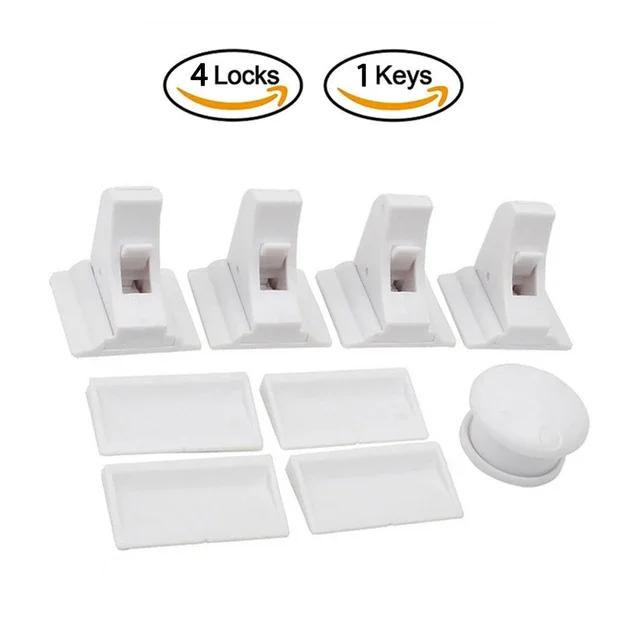 

Children infant protection safety lock magnetic limiter invisible cabinet drawer lock baby proofing no drilling screws accessory