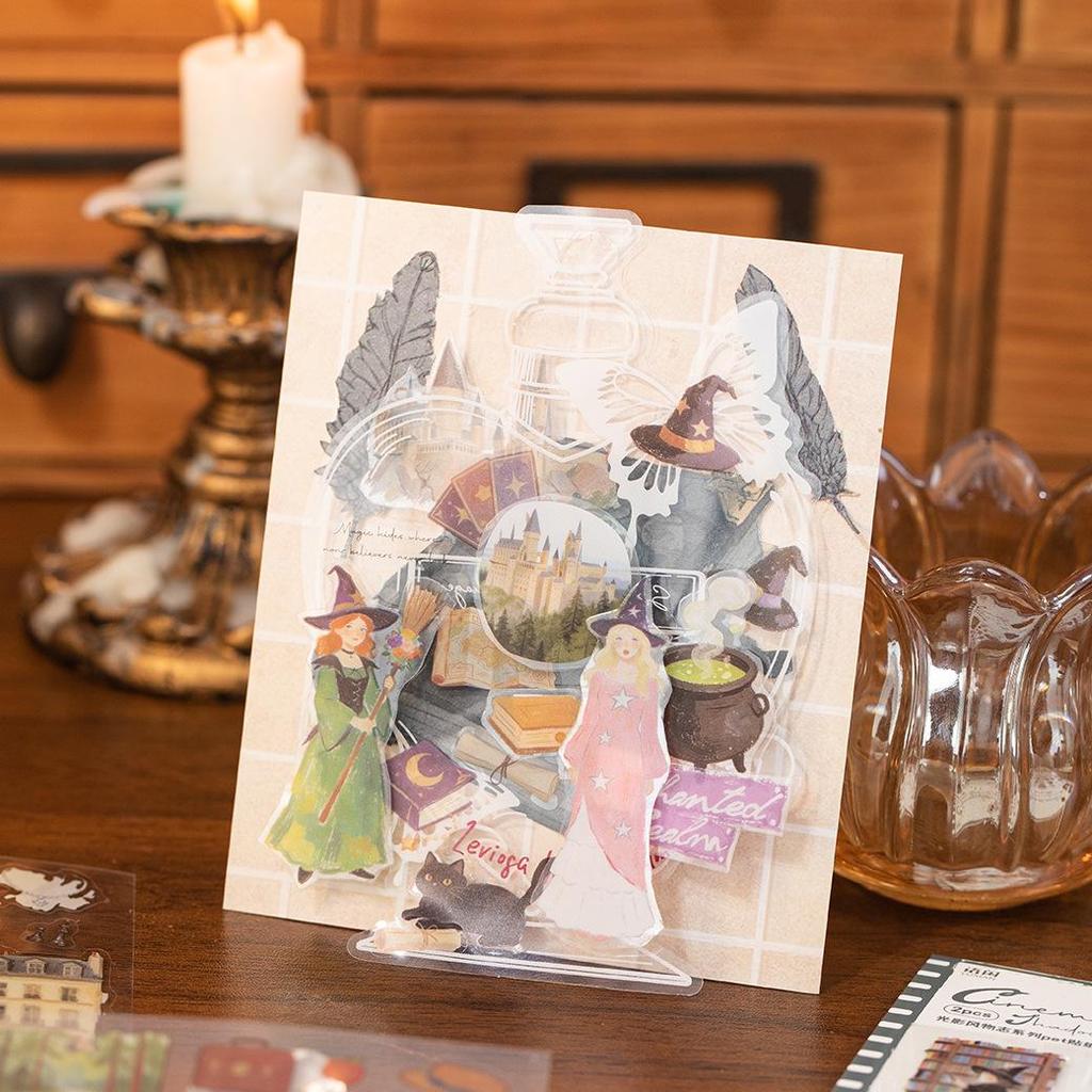 Yu Xian Light and Shadow Landscape Stickers: Creative American Style for Journal DIY & Collage