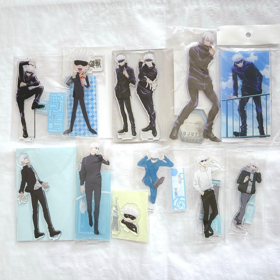 Used Satoru Gojo acrylic stand bulk sale 12 items