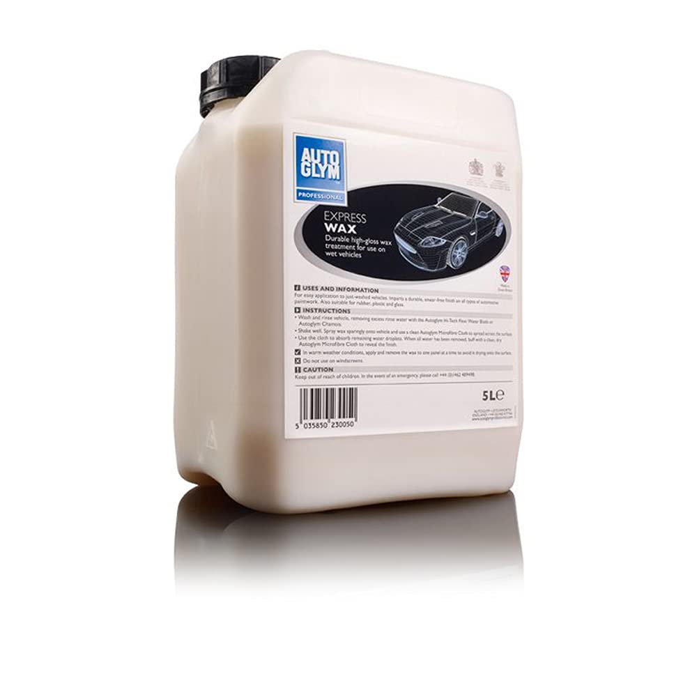Autoglym Express Liquid Car Easy to Carnauba Officially Product Number 20A23005JP Wax, Use, Biodegradable, Wet-Wash, Formula, 5L, Imported,