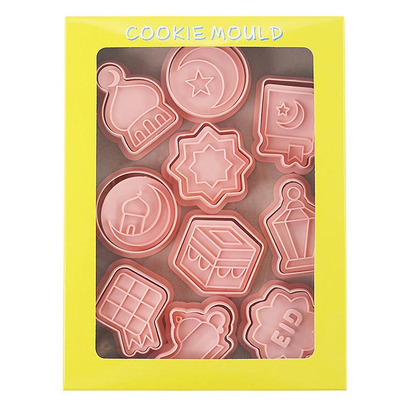 

10Pcs Biscuit Mold Cookie Cutters Stamp Press Fondant Sugar Craft Baking Tools