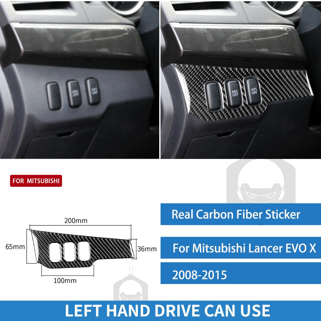 For Mitsubishi Lancer Evolution EVO X 2008-2015 Center Full Set Suit Cover Real Carbon Fiber Sticker Car Interior Accessories