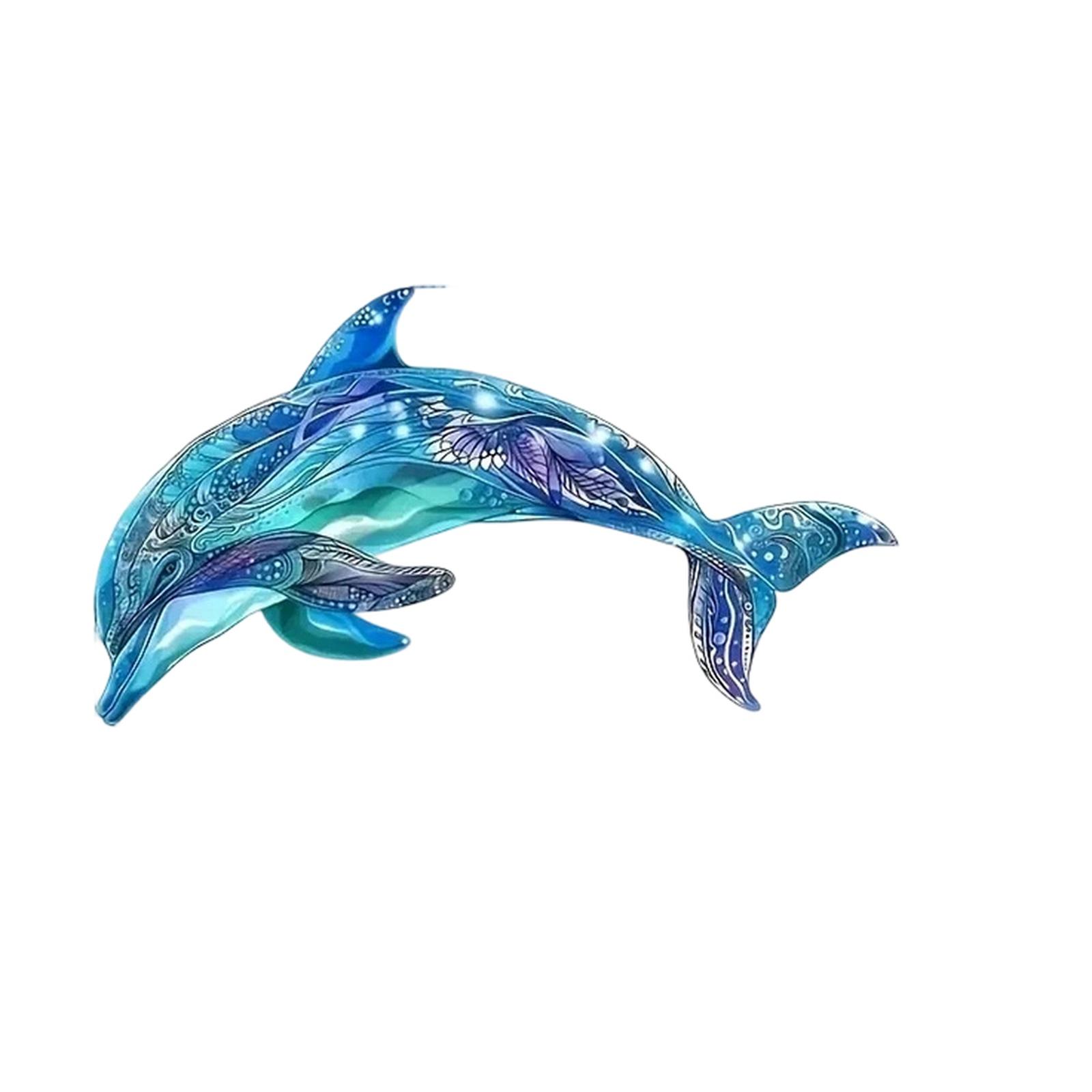 

Metal Wall Art Dolphin Silhouette Rusted Finish Handmade Iron Craft Decorative Sculpture for Indoor Outdoor Display one size синій