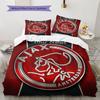 AFC Ajax Custom Name Pattern Bedding,Quilt Set Quilt Cover Pillowcase Home Birthday Gift(1 * Duvet Cover + 2 * Pillowcase, Without Core)