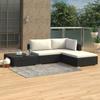 Day and Night - Day and Night 4-piece Garden Furniture Set and Black Synthetic Rattan Cushions