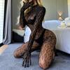 Kadın Balık Ağı Bodysuit Giysileri Erotik File Şeffaf Tayt İç Çamaşırı Kostümü Seksi Balık Ağı Vücut Çorabı Bayan Bodysuit