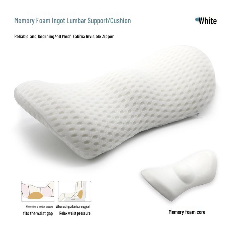 Memory Foam Lumbar Support Cushion for Sofa, Car, and Office