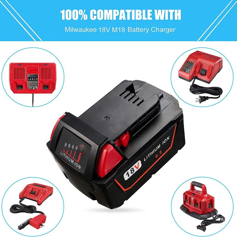 18v 6 .0ah Lithium Ion Batteries For Milwaukee M18 Battery 48 -11 -1850 48 -11 -1862 48 -11 -1840 48 -11 -1828 48 -11 -1815 Power Tools
