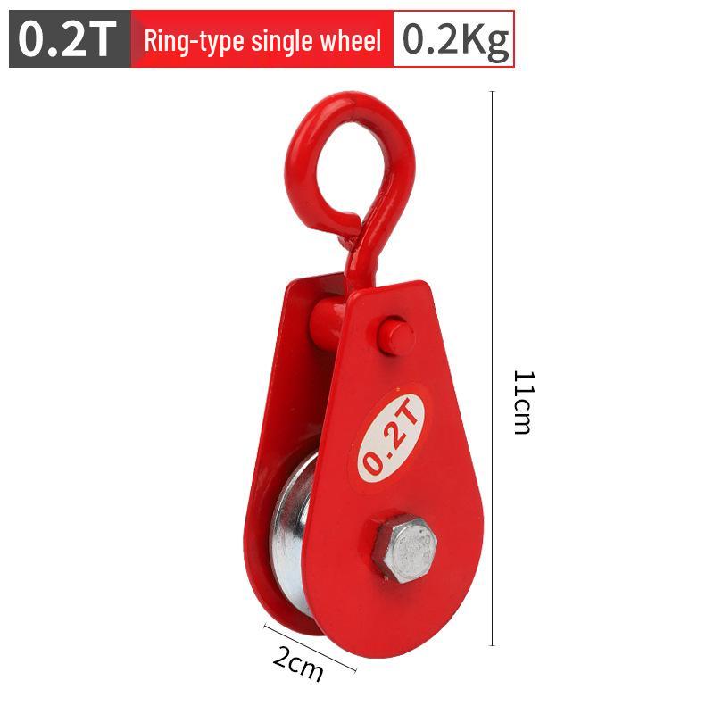 Heavy-Duty Mini Lifting Pulley with Hook and Positioning Wheel