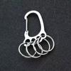 Keychain in The Shape of a Small Footprint, Multi-Ring Personalized Anti-Loss Accessory for Car Keys