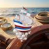 Classic Enamel Boat Brooches for Women Unisex Pearl Ocean Series Pin Friend Event Party New Gifts Jewelry Decoration Accessories