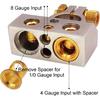 Battery Terminal Connectors, 0/2/4/6/8/10 AWG Battery Terminals, Heavy Duty Car Battery Terminal, Top Post Multiple Marine Superior Connectivity Long