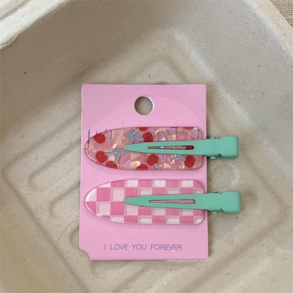 Geometry Fruit Hairpin Duckbill Clip Makeup Hair Clip Simple Traceless Hairpin  Daily