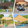 Beige Sunshade Net Easy to Install Black Sunshade Net for Balconies Courtyards And Swimming Pools UV-resistant Awnings