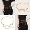 Stylish Metal Waist Chain Belt Thin Width Hook Closure Trendy Accessory