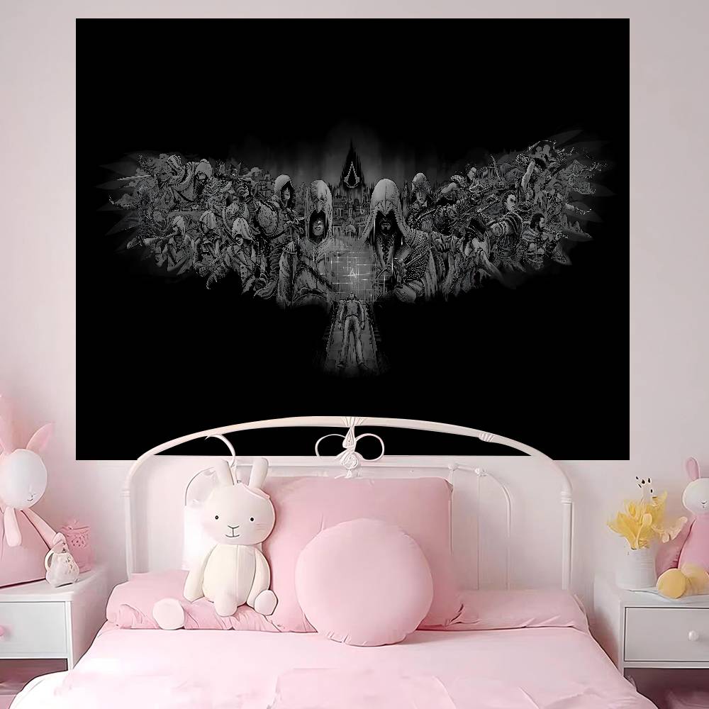 AAssassin CCreed Game Cartoon Tapestry Wall Hanging Decoration Household Home Decor