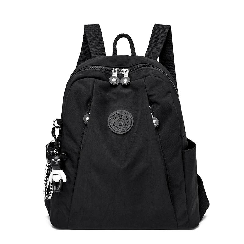 

Waterproof Nylon Cloth Women Backpack Fashion School Bags for Teenage Girls Shoulder Bag Travel Back Pack 28cm x 13cm x 31cm