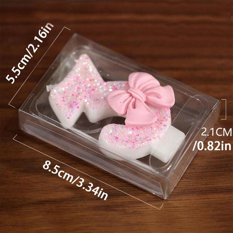 Pink Butterfly Shaped Rhinestone 3D Number Cake Topper 0-9 for Birthday Anniversary Milestone Events Party Decoration