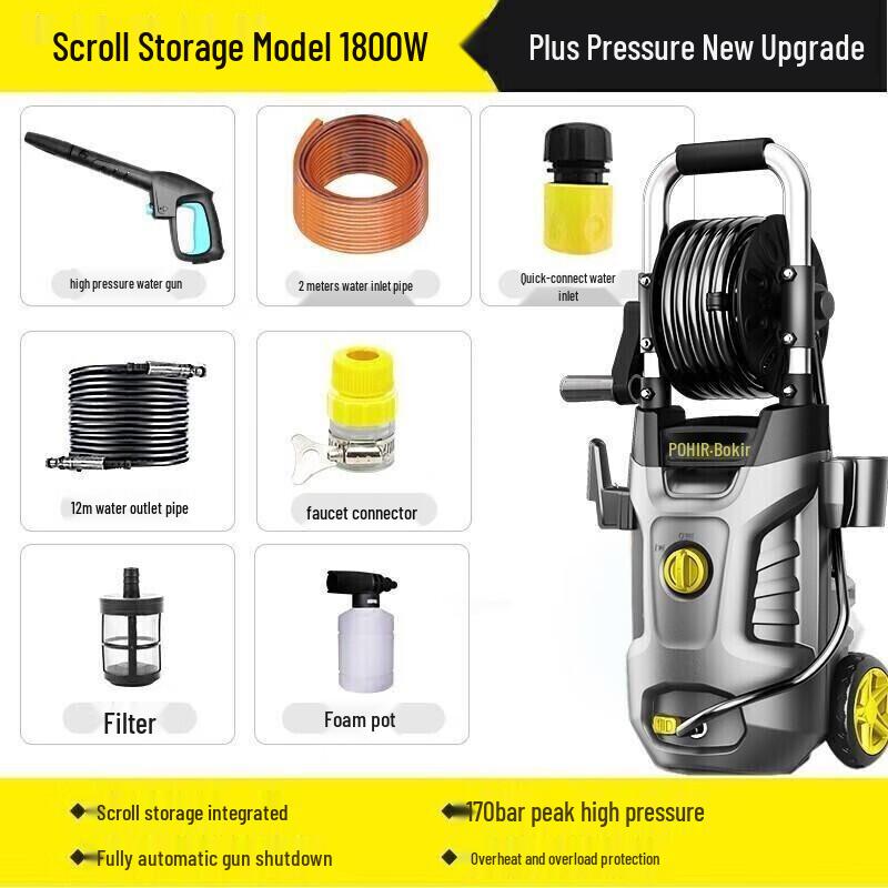 POHIR High-Pressure Electric Car Washer
