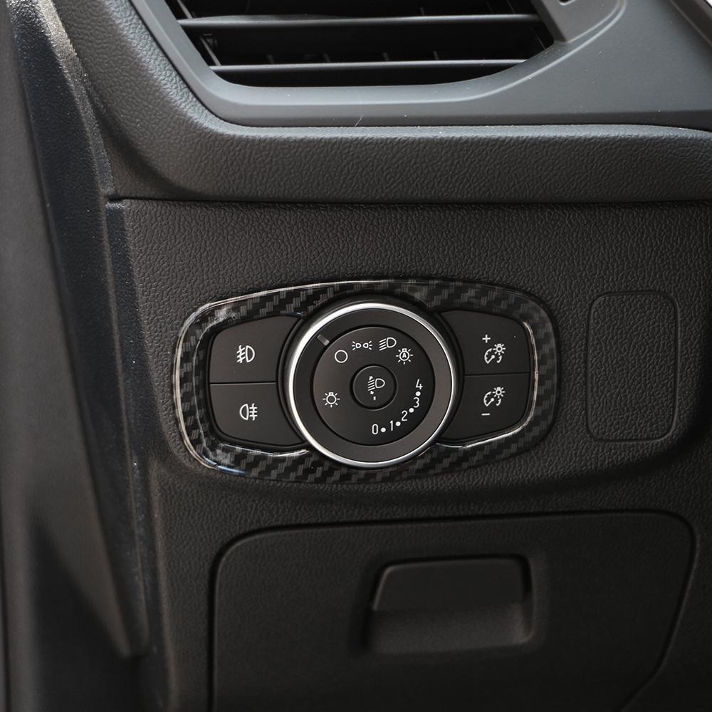 Car Head Light Switch Button Panel Frame for Ford Focus 4 MK4 2019 - 2026 ABS Head Lamp Sticker Cover Trim Accessories