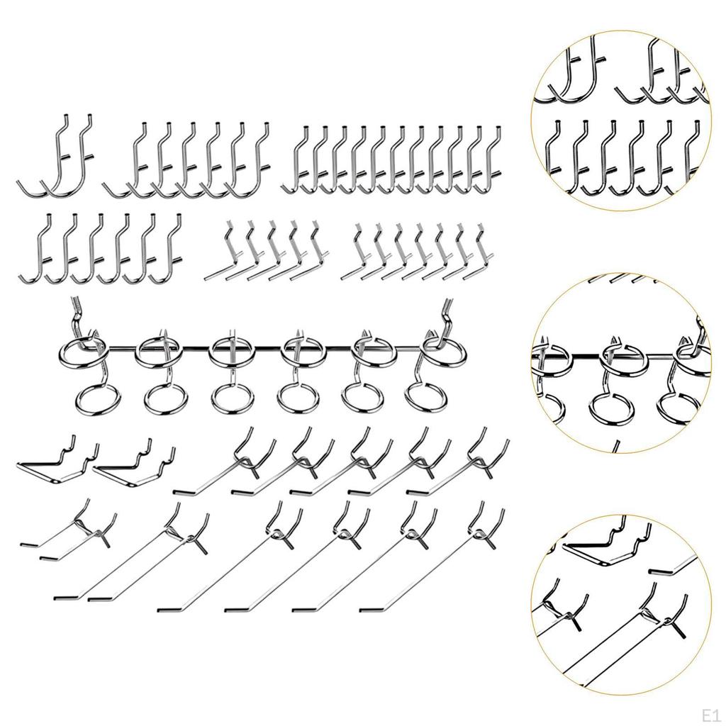 50 stück Pegboard Haken Sortiment Zubehör Organizer Kit Peg Board
