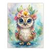 Animal Wall Art, Floral Wreath Canvas Print, Cute Forest Creature Nursery Poster Prints for Kids Bedroom Home Decor